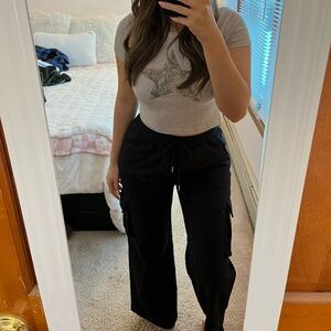 Black Cargo Sweatpants